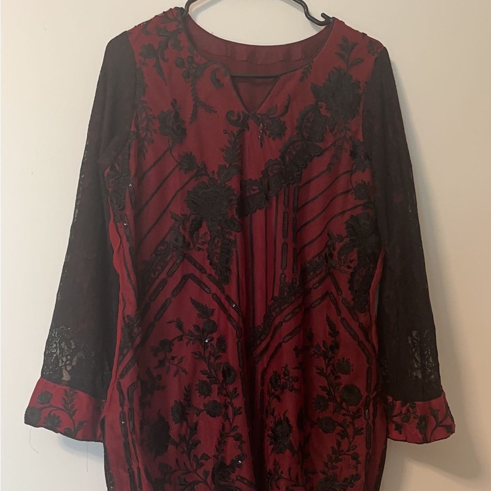Maroon and black 3 Piece suit